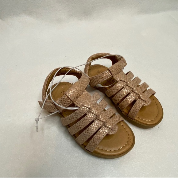 rose gold baby sandals